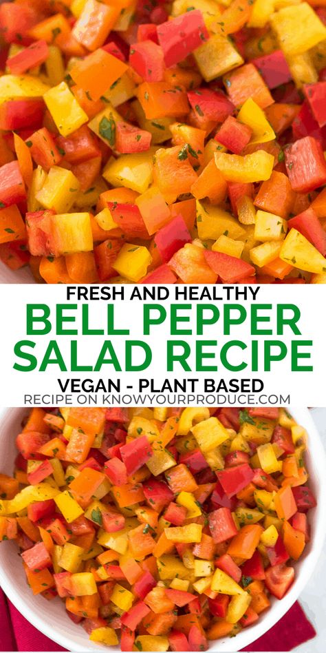 Salt Free Side Dishes, Colored Bell Pepper Recipes, Pepper Salad Recipes Bell, Side Dishes With Bell Peppers, Bell Peppers Side Dish, Fresh Bell Pepper Recipes, Bell Pepper Side Dish Recipes, Bell Pepper Salad Recipes, Pepper Side Dish Recipes