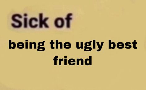 Being The Ugly Best Friend, Pretty Best Friends, Pinterest Memes, Facebook Memes, Coping Mechanisms, Fb Memes, Silly Me, I Can Relate, Lose My Mind