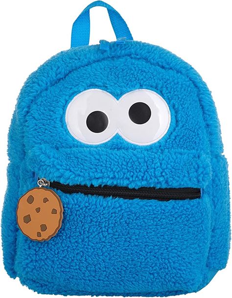 Amazon.com | Sesame Street Toddler Cookie Monster Backpack, Back to School Bookbag for Toddler, Plush Zippered Bag | Kids' Backpacks Toddler Cookies, Monster Backpack, Elmo And Cookie Monster, Sesame Street Cookies, Sesame Street Cookie Monster, Mini Mochila, Plush Bags, Toddler Backpack, Monster Birthday