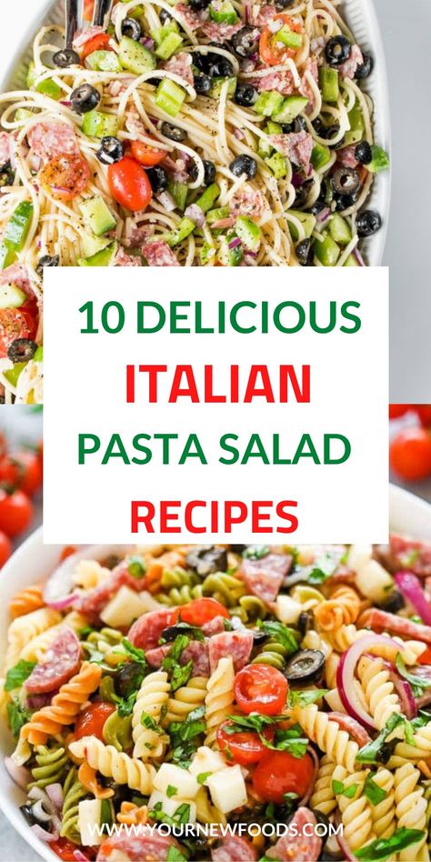 Cold Pasta Salad Dinner Recipes, Fettuccini Pasta Salad, Pastas Recipes Cold, Italian Noodle Salad Recipes Cold, Healthy Italian Pasta Salad Recipes, Antipasto Pasta Salad Italian, Pasta Salad Variations, Large Pasta Salads For A Crowd, Top Rated Pasta Salad Recipes