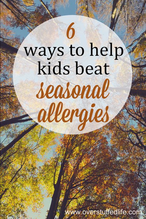 When your kid suffers from severe seasonal allergies it can be tough to enjoy the outdoors! Here are some great ways to keep the pollen at bay and help your kids participate in activities outside again during allergy season. #overstuffedlife Kids Allergies Relief, Seasonal Allergy Remedies, Allergy Remedies For Kids, Toddler Allergies, Seasonal Allergy Relief, Allergy Cough, Fall Allergies, Natural Allergy Relief, Home Remedies For Allergies