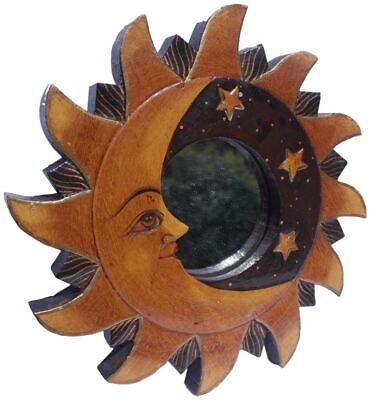 Findmirrors.com Wooden Sun and Moon wall hanging decorative mirror. Moon Wall Hanging, Wooden Sun, Hippie Bedroom, Moon Mirror, Cute Apartment, Mirror Sign, Moon Wall, Witchy Decor, Decorative Mirror