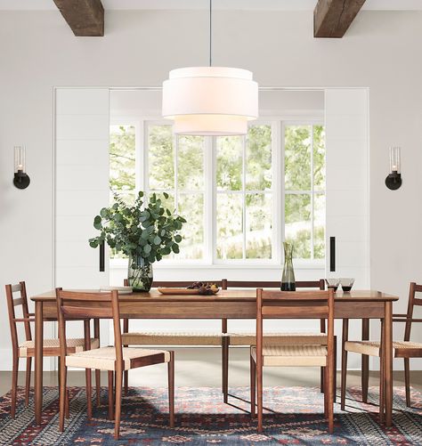 Drum Lighting Ideas for the Dining Room: Inspiration and Shopping | Hunker Sanctuary Design, Bedroom Closet Storage, Drum Light, Colonial Revival, Drum Pendant, Dining Nook, Spanish Colonial, Outdoor Dining Furniture, Kitchen Floor