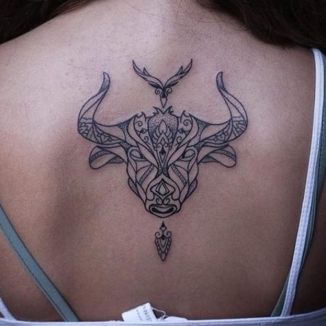 Tyr Tattoo, Taurus Tattoo Designs, Taurus Symbol Tattoo, Name Tattoo On Hand, Taurus Bull Tattoos, Bull Tattoo, Best Neck Tattoos, Taurus Tattoo, Cowgirl Tattoos