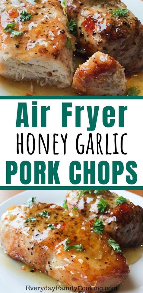 Gluten Free Pork Chops, Air Fried Pork Chops, Air Fry Pork Chops, Healthy Pork Chops, Healthy Pork Chop Recipes, Honey Pork Chops, Honey Garlic Pork, Garlic Pork Chops, Boneless Pork Chop Recipes