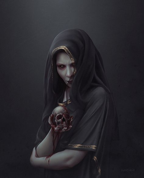 ArtStation - Witch, Lera Whoami Deviant Art Dark Witches, Dark Priestess Art, Dark Witch Character Art, Creepy Woman Art, Dark Witch Fantasy Art, Evil Witch Art, Dark Witch Art, Fantasy Witch Art, Dark Fantasy Witch