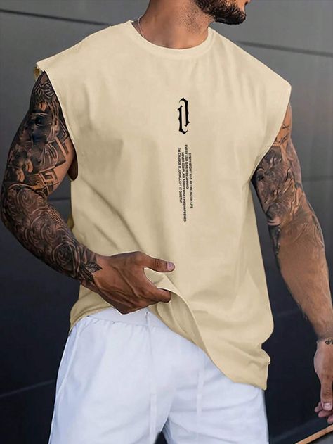 Boxing Fashion, Streetwear Typography, Fancy Tank Tops, Men Stylish Dress, Top Tank, Summer Tank Tops, Sportswear Brand, White Casual, Men Clothing