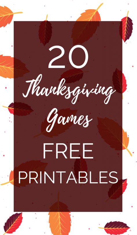 20 Printable Thanksgiving Games - Bingo, Trivia, Scavenger Hunt, Activity Mats, and more! #thanksgiving #thanksgivinggames Thanksgiving Family Games Free Printable, Free Printable Thanksgiving Games, Free Thanksgiving Games, Thanksgiving Table Place Cards, Printable Thanksgiving Games, Bingo Printable Free, Thanksgiving Math Games, Thanksgiving Family Games, Thanksgiving Scavenger Hunt