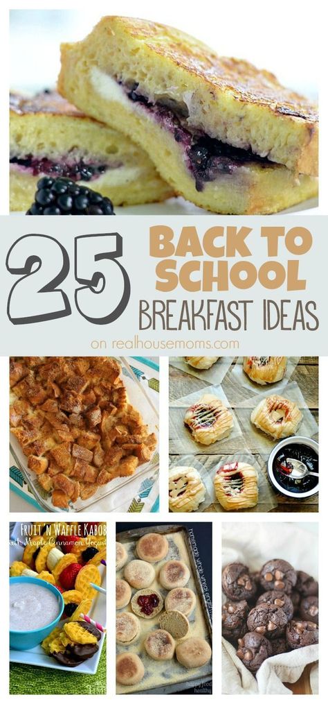 25 Back to School Breakfast Ideas on Real Housemoms Back To School Breakfast Ideas, School Breakfast Ideas, Back To School Breakfast, School Breakfast, Toddler Food, What's For Breakfast, Breakfast On The Go, School Snacks, Breakfast Brunch Recipes