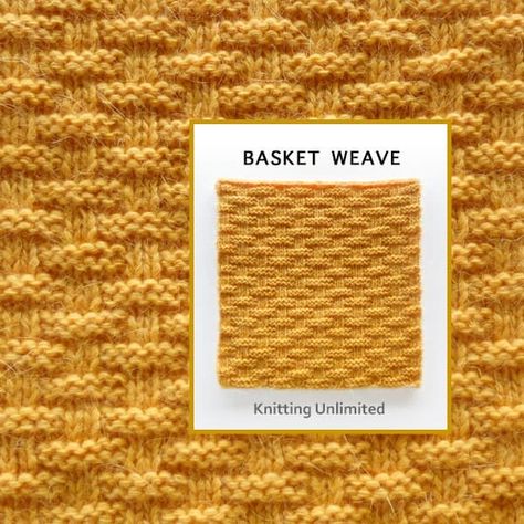 🧶 Basket weave Knit Purl block 53 🆓 Knitting Unlimited Basket Weave Knitting Pattern, Weave Knitting Pattern, Basket Weave Knit, Knitting 101, Basket Weave Pattern, Knit Purl, Knit Basket, What I Have Learned, How To Purl Knit