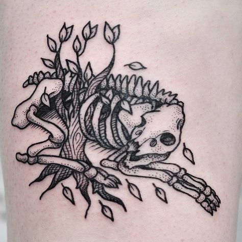 deer skelly for @llpresswell !!! thank you for being a real tuff kid!! done at @inkandwatertattoo !!! I got time next week if anyone would… Deer Skeleton Tattoo, Deer Skeleton, Skeleton Tree, Deer Tattoo, Skeleton Tattoos, Tattoo Art Drawings, Tree Leaves, Tiny Tattoos, Black Tattoos