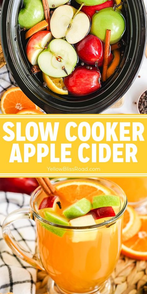 Slow Cooker Apple Cider (From Scratch!) Apple Cider From Scratch, Crockpot Apple Cider, Apple Cider Ingredients, Slow Cooker Apple Cider, Caramel Apple Spice, Crockpot Apple, Slow Cooker Apple, Apple Cider Recipe, Homemade Apple Cider