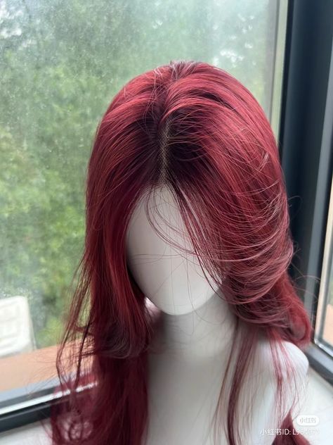 Korean Long Hair, Pretty Hair Cuts, Red Hair Inspo, Hair Style Korea, Ginger Hair Color, Dyed Hair Inspiration, Pretty Hair Color, Hair Stylies, Hair Up Styles