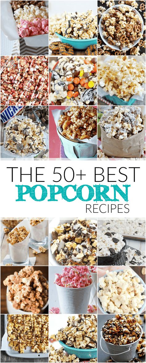 50+ Perfect Popcorn Recipes - Something Swanky Twix Popcorn, Moose Munch, Samoa Cookies, Perfect Popcorn, Snack Mixes, Popcorn Treats, Cookies Healthy, Best Popcorn, Popcorn Snacks