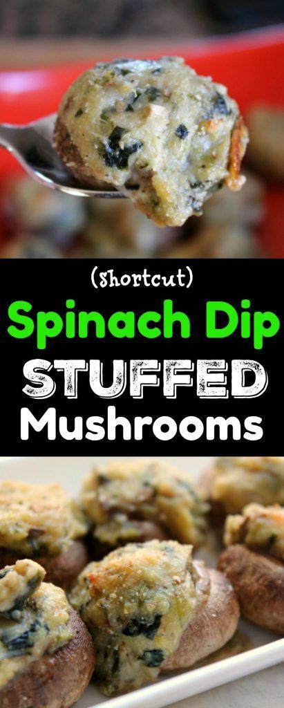 These stuffed mushrooms might sound like a lot of work but assembly will take just minutes when you use store-bought, pre-made spinach dip. These stuffed mushrooms make a great Thanksgiving appetizer or side dish but they also make a great snack or lunch during the week. You can even make these mushrooms the day after Thanksgiving, using your leftover Thanksgiving spinach dip Thanksgiving Spinach, Mushrooms Thanksgiving, Mushroom Appetizers, Thanksgiving Appetizer, Day After Thanksgiving, Leftover Thanksgiving, Cheese Stuffed Mushrooms, Holiday Appetizers Recipes, Stuffed Mushroom