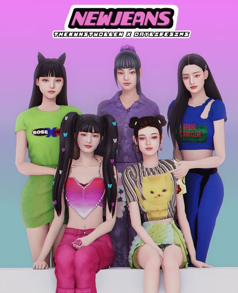 Newjeans Hair, The Kunstwollen, Daylife Sims, Instagram Goals, Hair Set, Sims 4 Cc Folder, Sims 4 Dresses, Sims 4 Mm, Sims 4 Cc Packs