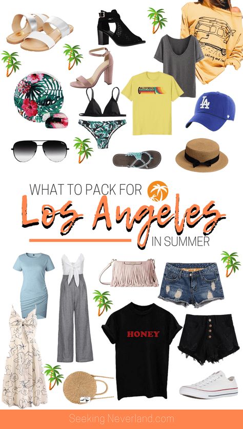 What to pack for Los Angeles in Summer. Ladies! PIN this ultimate packing guide for your summer vacay to LA and effortlessly fit in with the local crowd. // #losangelesfashion #la #packingtips Los Angeles Travel, Packing Guide, Travel Outfit Summer, Los Angeles Style, Packing List For Travel, Travel Packages, Packing Tips For Travel, North America Travel, Comfy Fashion