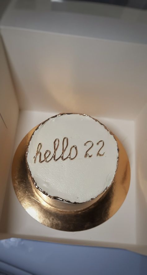 Birthdays cake • Hello 22 • Cake decoration • Happy birthday • Cake ideas Aesthetics Birthday Cake, Birthday Simple Cake Ideas, 22nd Cake Birthday, Hello 22 Birthday Wallpaper, 22nd Birthday Cake Ideas For Her, Simple 22 Birthday Decorations, 22 Nd Birthday Cake, 22nd Cake Ideas, Its My 22 Birthday