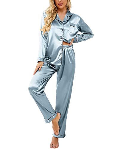 Satin Pajamas Set, Silky Pajamas, Silk Tee, Sleep Time, White Pajamas, Womens Pajamas Pants, Sunglasses Women Fashion, Shirt Tucked In, Silk Pajama Set