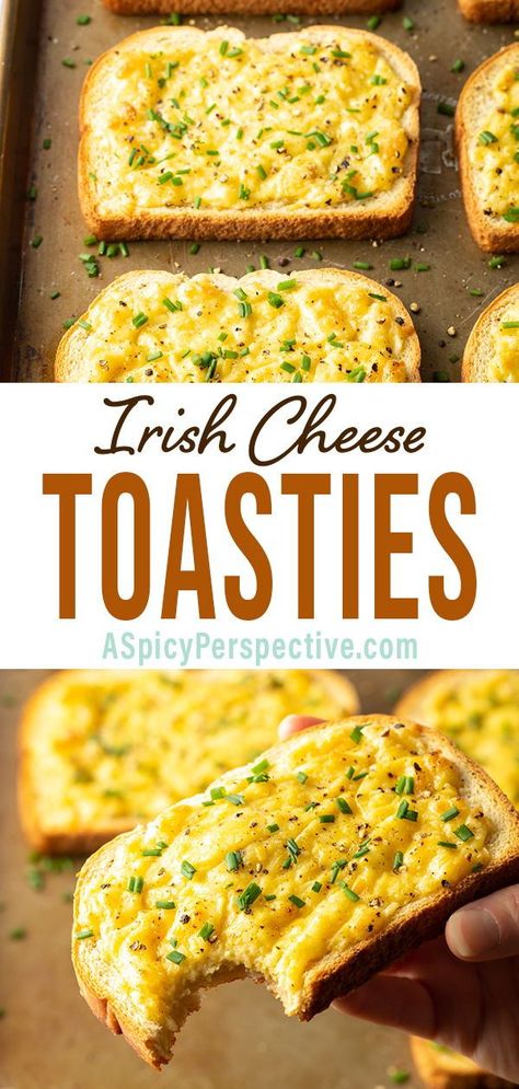 Irish Cheese Toasties, Tillamook Cheese Recipes, Easy Irish Dinner Recipes, Irish Cheese Dip, Cheese Toastie Recipes, Dubliner Cheese Recipes, Easy British Recipes, Savory Toast Ideas, Toasties Ideas