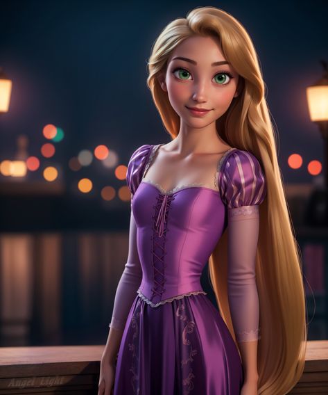 ArtStation - Rapunzel Rapunzel Characters, Dark Disney Princess, Trigger Words, Rapunzel Cosplay, Angel Light, Blonde Hair Green Eyes, Disney Princess Anime, Hair Green Eyes, Disney Princess Rapunzel