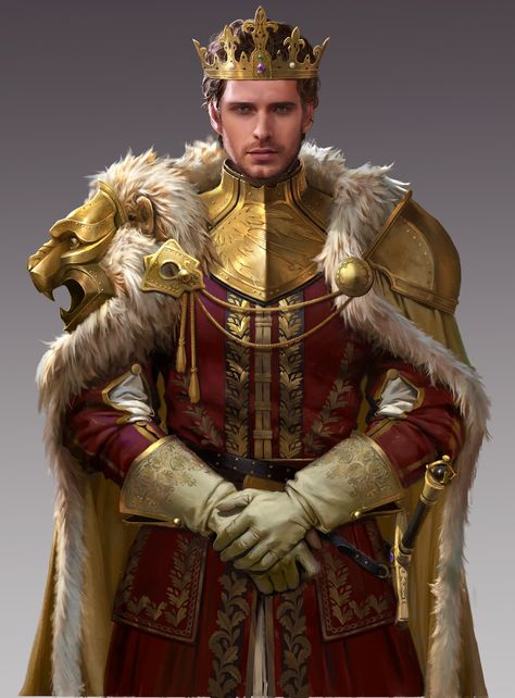 King Outfit, Paintings And Drawings, King Art, Gambar Figur, Fantasy Male, Fantasy Armor, Fantasy Concept Art, High Fantasy, Arte Fantasy