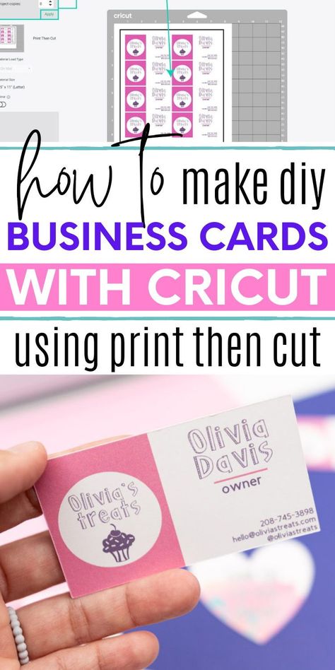 Today’s tutorial will teach you how to make beautiful business cards with your Cricut Machine. With the exemption of the Cricut Joy, this project is compatible with all Cricut Machines. How To Make Business Cards With Cricut, Business Cards Cricut, How To Make Business Cards, Cricut Business Cards, Cards With Cricut, Craft Business Cards, Cricut Print And Cut, How To Use Cricut, Buisness Cards