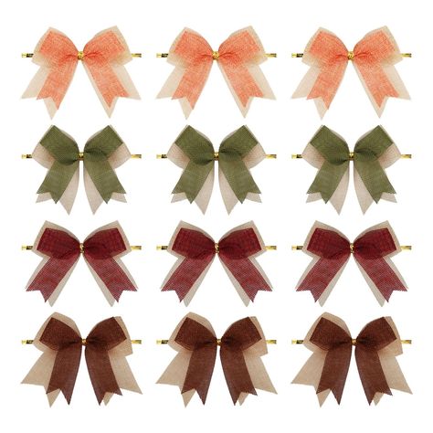 PRICES MAY VARY. Package contents: you will receive 12 pieces fall bows in the package, about 4 x 4 inches, come in 4 different colors, such as burgundy,orange,sage green and brown; The beautiful colors and sufficient quantity are enough to satisfy your various decorating needs and you can also share them with others Design: Fall bows for wreaths are full of cute and cater to the atmosphere of Harvest Day, ideal decoration choices for Thanksgiving Day gifts and Fall parties Quality material:thes Burlap Ribbon Bow, Harvest Day, Diy Crafts Home, Fall Bows, Diy Fall Wreath, Brown Fall, Wreath Diy, Crafts Home, Burlap Ribbon