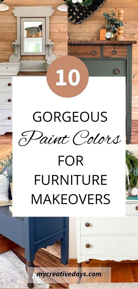 Chalk Paint Furniture Colors Ideas, Chalk Paint Color Ideas For Furniture, Repainting Wood Furniture, Diy Paint Wood Furniture, Furniture Redo Before And After, Rustic Chalk Paint Furniture, Sherwin Williams Furniture Paint, Old Dressers Repurposed Creative Ideas, Painting Ideas For Dressers