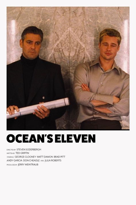 Coffee Martini, Brad Pitt Movies, Ocean's Eleven, Tattoo Pierna, Ocean’s Eleven, Oceans Eleven, Oceans 11, Danny Ocean, 90s Actors