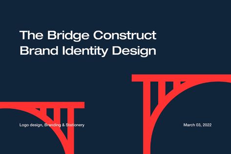 Bridge Graphic Design, Construction Identity, Bridge Logo Design, Graphic Moodboard, Bridge Construction, Header Design, Identity Design Logo, Construction Logo, Bridge Design