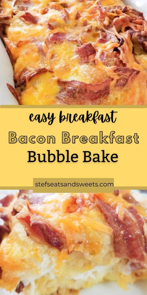 Bubble Bake, Bacon Biscuits, Biscuits Breakfast, Breakfast Casserole With Biscuits, Easy Breakfast Casserole Recipes, Bacon Casserole, Breakfast Casserole Bacon, Best Breakfast Casserole, Baked Breakfast Recipes