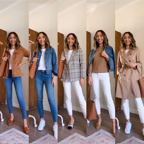 5 Ways to Style Denim for Spring Work Outfits Women Denim, Monday Dress Outfit For Work, Smart Casual Teacher Outfits, Monday Outfit For Work Casual, Denim Work Outfits Women, Spring Work Fashion, Smart Casual Outfit Women, Denim Business Casual, Monday Outfit For Work