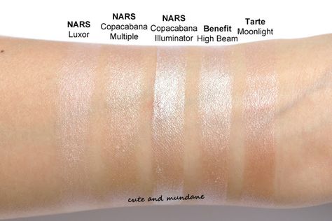 Cute and Mundane: NARS Copacabana Illuminator review + comparison swatches Nars Illuminator, Dewy Skin, Clown Makeup, Makeup Swatches, Beautiful Life, All Things Beauty, Beautiful Makeup, Beauty Secrets, Makeup Art