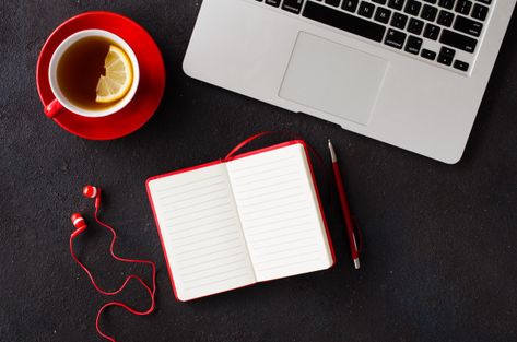 Red Notebook, Logos Typography, Cotton Branches, Red Laptop, Photo School, About Blank, Logo Design Typography, Women Writing, Coffee Print