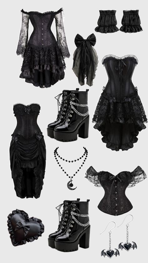 Gothic Steampunk Collage Steampunk Goth Aesthetic, Gothic Fashion Winter, Vampiric Outfits, Goth Fashion Outfits, Steampunk Aesthetic Outfit, Emo Princess Aesthetic, Dark Witch Aesthetic Outfit, Goticas Aesthetic, Gothic Aesthetic Outfit