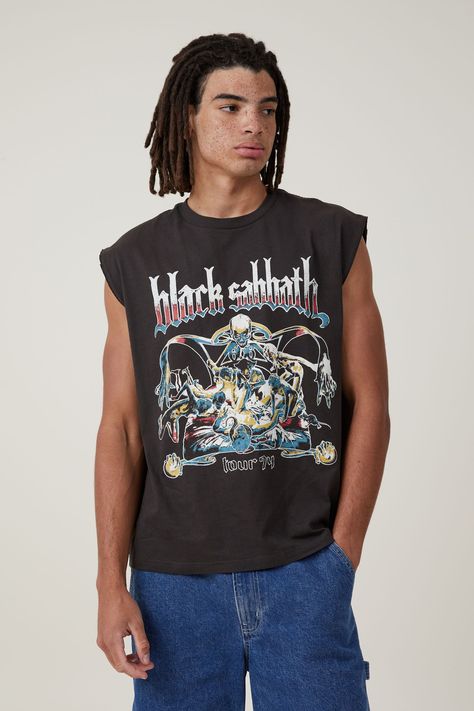 Cotton On Males - Black Sabbath Outsized Muscle Tank - Lcn bra washed black/ black sabbath - 74- #Black #Bra #Cotton #Lcn #Men #Muscle #Oversized #Sabbath #Tank #Washed Check more at https://howcandothis.com/manstyle/cotton-on-males-black-sabbath-outsized-muscle-tank-lcn-bra-washed-black-black-sabbath-74/ Muscle Tee Outfit Men, Muscle Tee Outfit, Muscle Tee Men, Alternative Outfits Men, Muscle Tee Outfits, Graphic Tee Outfit Men, Tshirt Style Outfit, Graphic Muscle Tee, Guy Outfits