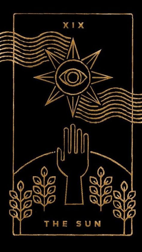 Golden Thread Tarot, Tarot Tattoo, Wallpaper And Tiles, Demon Tattoo, Pagan Art, Golden Thread, Patiently Waiting, Tarot Art, Magical Art