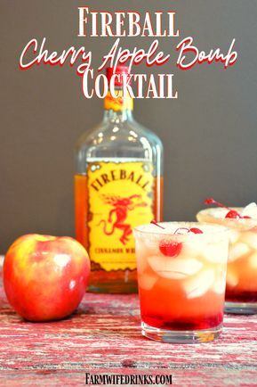 Fireball Drinks Recipes, Camping Cocktails, Alcoholic Shots, Whisky Drink, Fireball Recipes, Fireball Drinks, Drinks Liquor, Fall Apple Cider, Christmas Formal