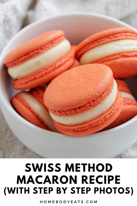 orange macarons with ganache filling in a small bowl. Pumpkin Spice Macarons, Macaroon Filling, Easy Macaroons Recipe, French Macaroon Recipes, British Bake Off Recipes, Meringue Cookie Recipe, Macarons Macaroons, Macaron Filling, Catering Food Displays