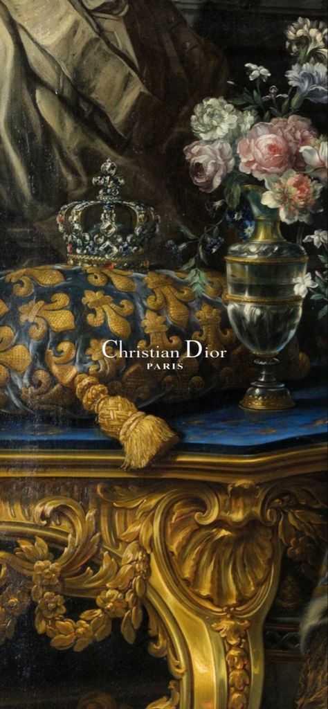 Artist Iphone Wallpaper, Vintage Dior Aesthetic Wallpaper, Baroque Wallpaper Iphone, Dior Aesthetic Wallpaper Iphone, Iphone Wallpaper Dior, Dior Wallpaper Iphone, Dior Lockscreen, Dior Painting, Christian Dior Wallpaper