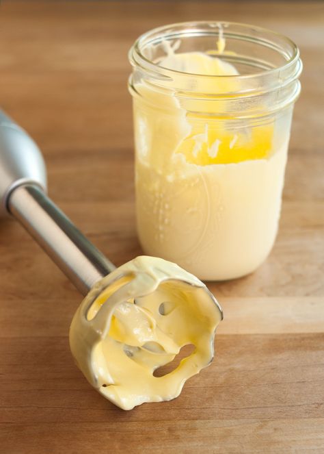 How To Make Mayonnaise with an Immersion Blender — Cooking Lessons from The Kitchn Leftover Egg Yolks Recipes, Immersion Blender Recipes, Make Mayonnaise, Egg Yolk Recipes, Homemade Mayonnaise Recipe, How To Make Mayonnaise, Homemade Mayo, Mayonnaise Recipe, Egg Fast