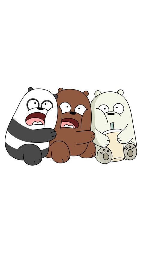 We Are Bears Wallpaper, 3 Bears Cartoon, Three Bare Bears, Scared Cartoon, Ice Bear We Bare Bears, Three Characters, Bear Vector, Baby Bears, We Bare Bears Wallpapers