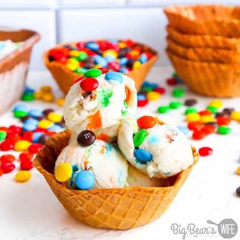 M&m Ice Cream, Homemade Vanilla Ice Cream Recipe, 2023 Recipes, Vanilla Ice Cream Recipe, Homemade Vanilla Ice Cream, M And M, Diy Ice Cream, Indulgent Desserts, Ice Cream Shop