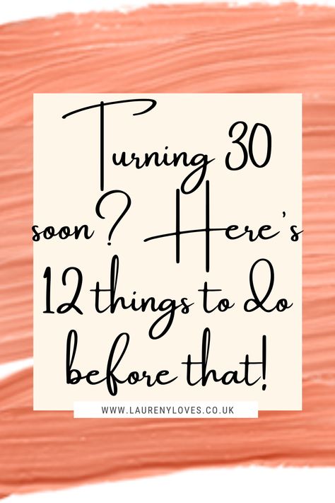 About to turn 30? Feel like taking on a challenge? Then why not try this 30th birthday challenge? Read this and discover 12 things to do before you turn 30. #bucketlist #30thbirthday #birthdaychallenge 30 Things To Do Before 30 Checklist, 30 Days Before 30th Birthday, What To Do For Your 30th Birthday, Things To Do Before Your Birthday, 30th Birthday Bucket List, 30 Things For 30th Birthday, 30th Birthday Aesthetic, 30 Birthday Ideas For Women Turning 30, Turning 40 Bucket List