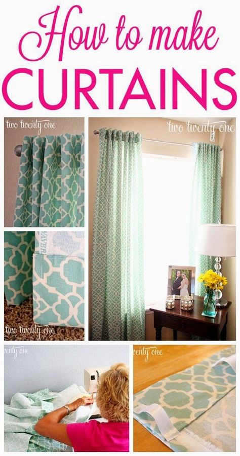 GREAT tutorial on how to make curtains! 1000 Lifehacks, Make Curtains, No Sew Curtains, Diy Casa, Dekorasi Kamar Tidur, Costura Diy, Beginner Sewing Projects Easy, How To Make Curtains, Leftover Fabric