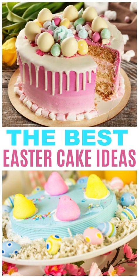 This is a list of the best Easter Cake Ideas on the web. A big list of Easter cakes you will want to make your family this year! They aren't as hard as they look either! #easter #cakes #easterdessert via @sweeterbydesign Easter Cake Ideas Easy, Easy Easter Cakes Ideas, Easter Coconut Cake, Easter Cakes Ideas, Easter Cake Decorating Ideas, Easter Cake Ideas, Easter Miniatures, Easter Cake Easy, Easter Cake Decorating