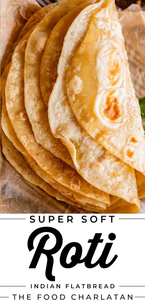 Roti Indian, Roti Bread, Salty Recipes, Indian Flatbread, The Food Charlatan, Bread Soft, Roti Recipe, Food Charlatan, Lemon Loaf