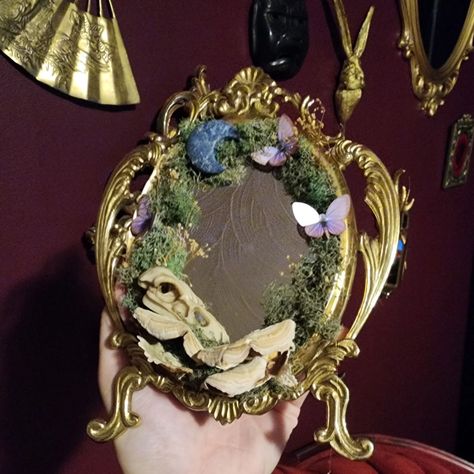 I have a collection of unique items called "Artifical Oddities." This collection includes delicate paper butterflies from Moth & Myths, a detailed resin crow skull. The dried floral and mushrooms are real. Crow Skull, Dried Floral, Unique Items, Moth, Butterflies, Stuffed Mushrooms, Unique Items Products, Floral, Quick Saves