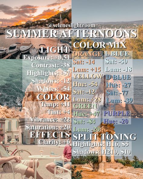 Sunset Filter Lightroom, Summer Filters Lightroom, Sunset Preset Lightroom, Lightroom Sunset Edit, Lightroom Presets Code, Lightroom Filters Formula, Light Room Editing Filter, Summer Lightroom Presets Free, Lightroom Filters Aesthetic